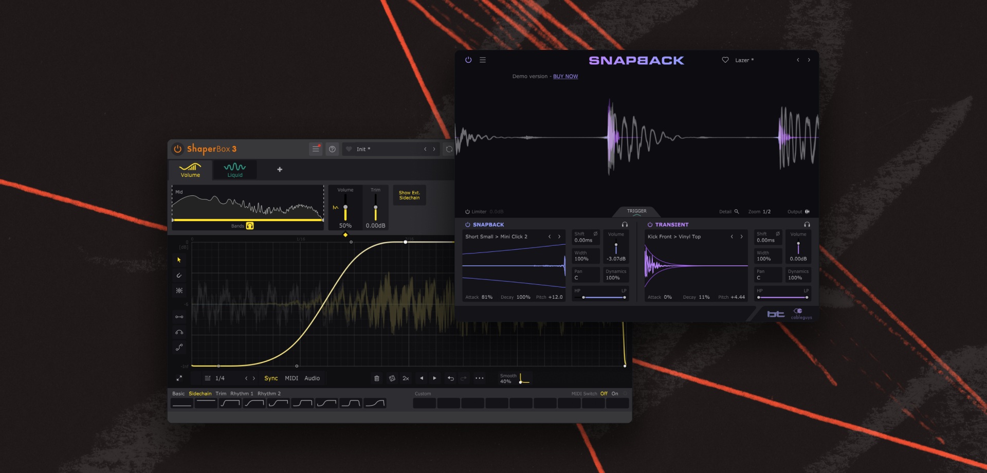 Screenshot of various "Cableguys" plugins