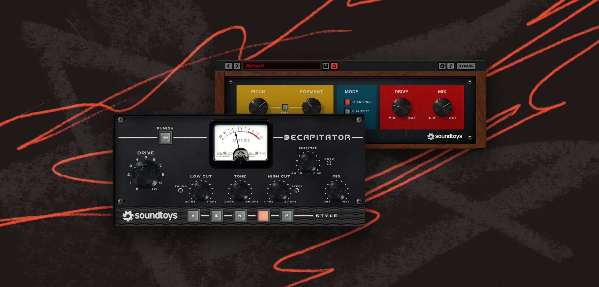 Screenshot of various "Soundtoys" plugins