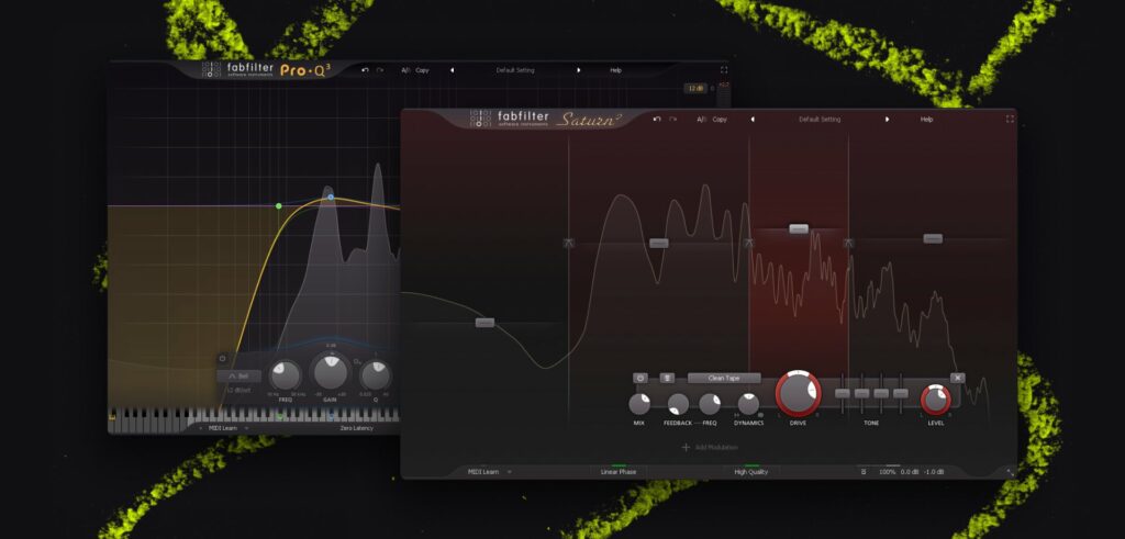 Image of FabFilter's Pro-Q3 & Pro-L2.