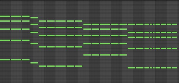 Image of the original No Sleep chords in Ableton Live.