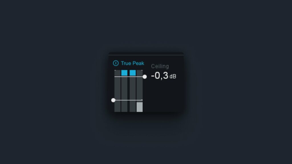 Image of the ceiling input in iZotope's Ozone 9 mastering limiter.