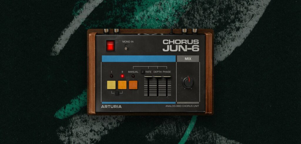 Screenshot of Arturia's Chorus VST plugin called JUN-6.