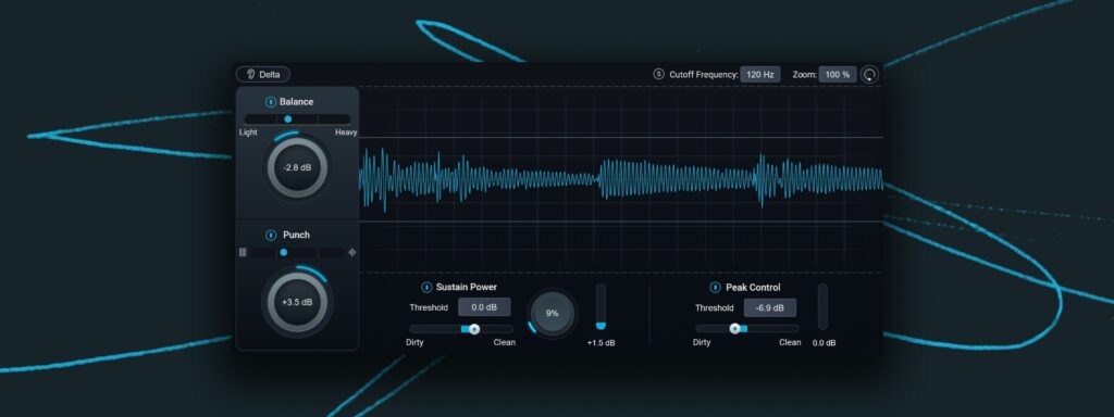 Screenshot of iZotope Ozone 12's Bass Control module