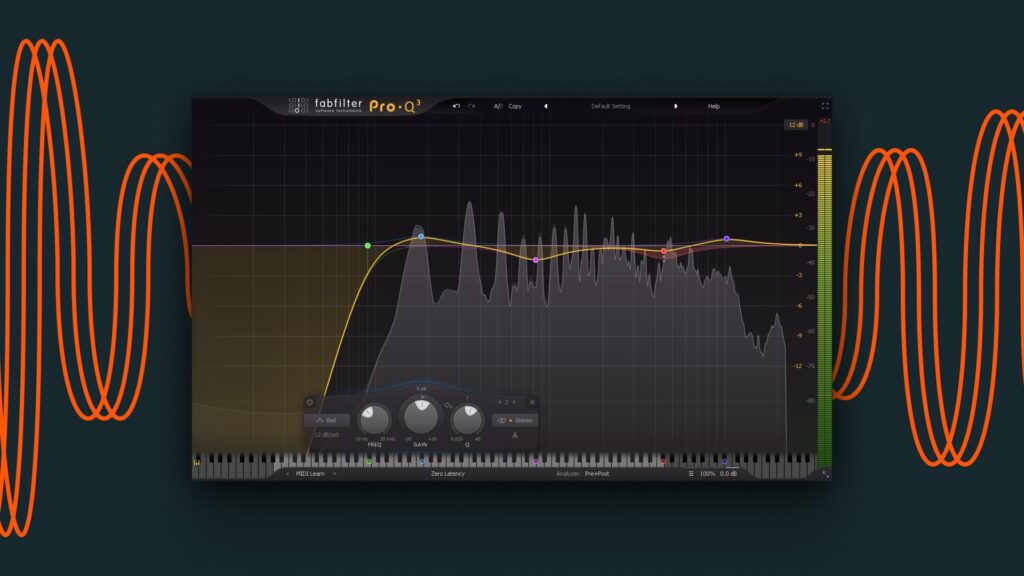 Image of FabFilter's Pro-Q3 demonstrating how to mix vocals.