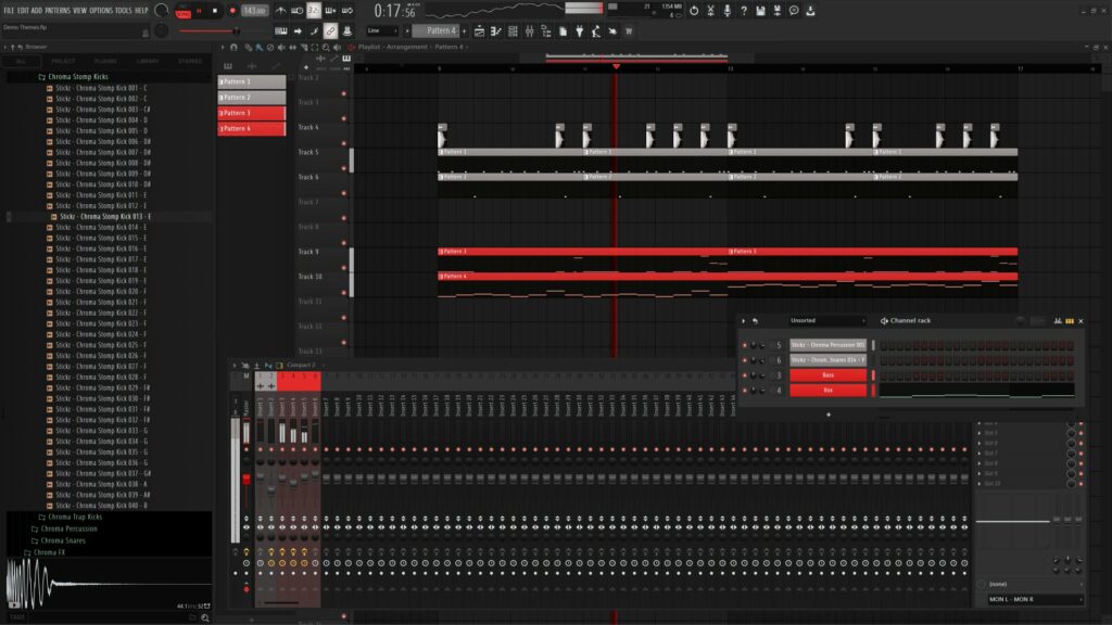 Image of Vader Red FL Studio 21 themes.