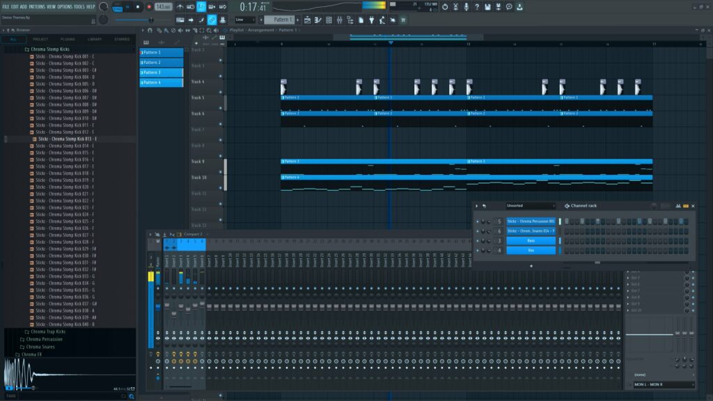 Image of Prime Blue FL Studio 21 themes.